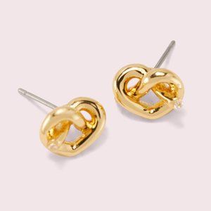 KATE SPADE • Love Me Knot Stud Earrings (16k Gold-Plated) (NWT)